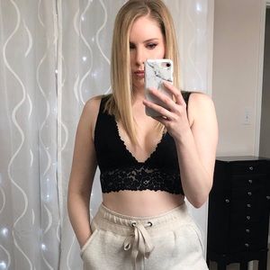 La Senza Black Lace Wireless Bralette